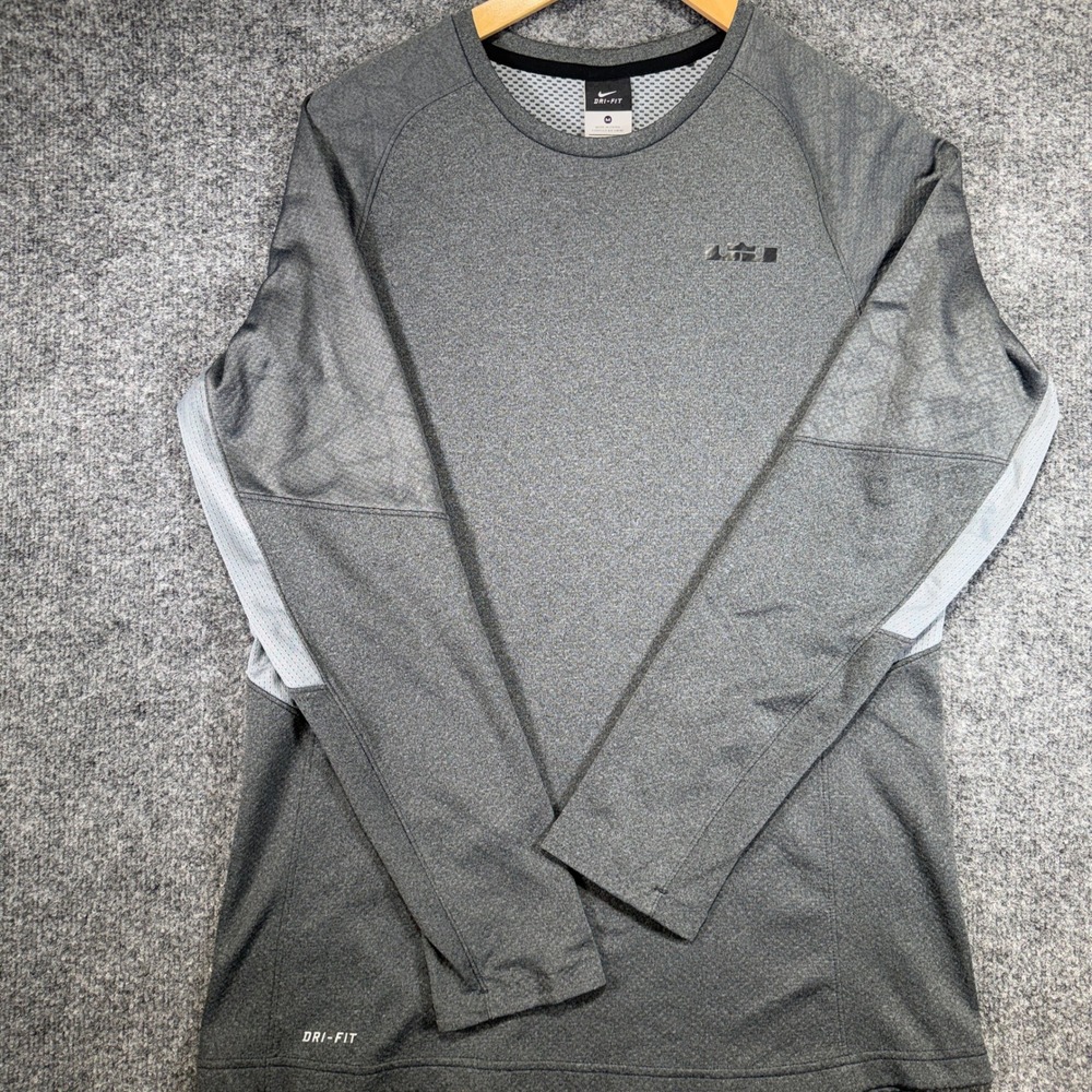 Nike LeBron LBJ Klutch Elite Shooter Shirt Mens Medium Gray Basketball NBA